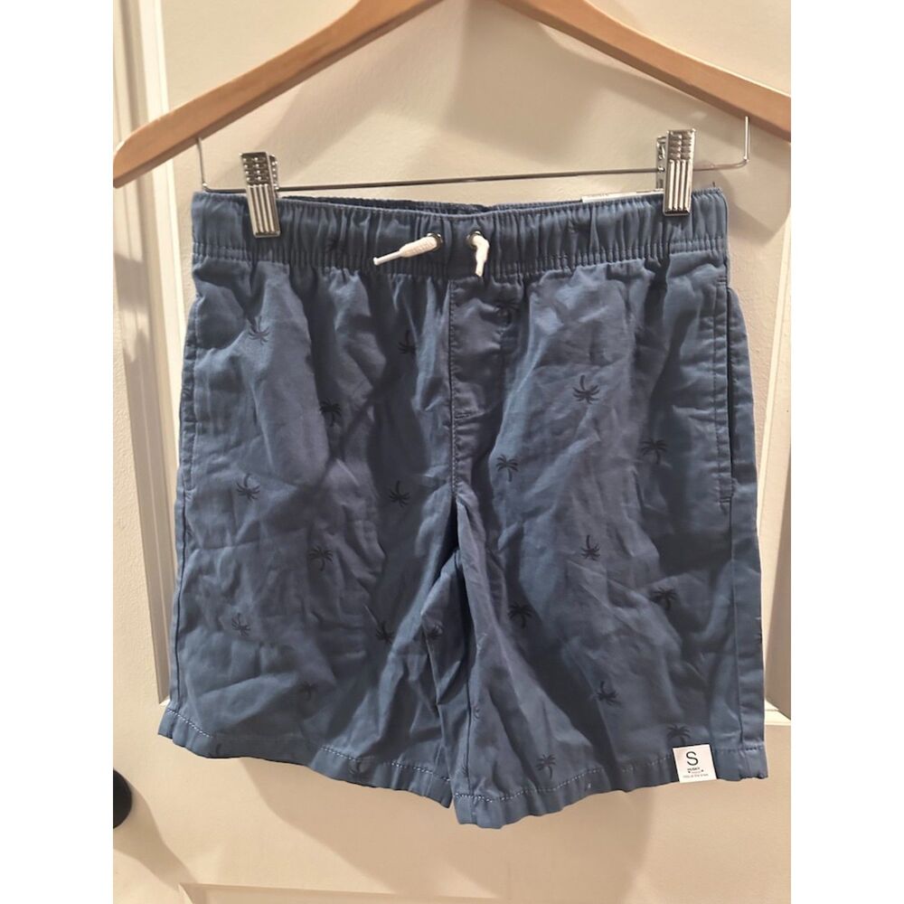 NWT Sonoma Boy Jogger Shorts with Palm Tree Print Size S - Husky